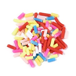 (52) Непрозрачная лаванда Ручной полимерной глины ногтей декоративные аксессуары, колонка, разноцветные, 1~12x0.5~2.5 мм, Около 100000 шт / 1000 г