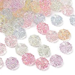 (52) Непрозрачная лаванда Уф-покрытие прозрачные акриловые бусины, радужный, подсолнечник, разноцветные, 17x17.5x8 мм, отверстие : 1.8 мм