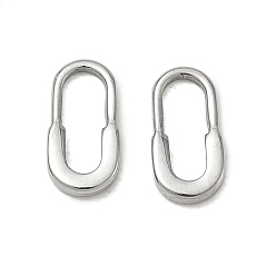 Stainless Steel Color 304 Stainless Steel Charms, Pins Charms, Stainless Steel Color, 10x5x1.5mm, Hole: 2.8x7.6mm