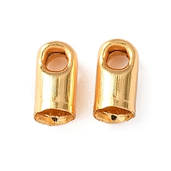 Настоящее золото 24K Латуни мозг заканчивается, колонка, без кадмия и без свинца, стойки покрытие, долговечный, реальный 24 k позолоченный, 5.5x2.8 мм, отверстие : 1.4 мм, внутренний диаметр: 2.3 мм