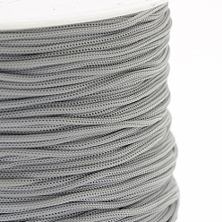 Light Grey Polyester Cords, Light Grey, 0.8mm, about 131.23~142.16 yards(120~130m)/roll