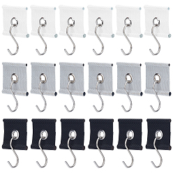 (52) Непрозрачная лаванда 18 шт. 3 цвета ткань тент для автодома поручни люверсы, квадратный, с 18шт 201 крючком для навеса из нержавеющей стали для автодома, разноцветные, 48x49x7 мм, отверстие : 10 мм