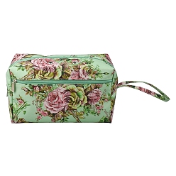 Цветок Оксфордская сумка для вязания на молнии, органайзер для хранения пряжи, сумка для крючков и спиц, цветок, 40x18x2 см