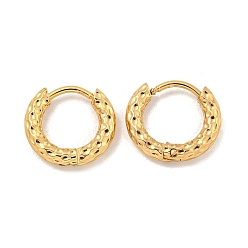 Золотой Вакуумное покрытие pvd 202 серьги-кольца из нержавеющей стали, с 304 штифтов из нержавеющей стали, кольцо, золотые, 12x2.5 мм