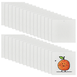 Квадрат 30 шт. чистящие салфетки из древесной целлюлозы и хлопковой губки, для посуды, квадратный, 85x85x1 мм, отверстие : 3.5 мм