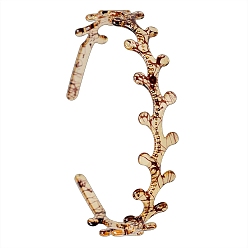 Бледно-Розовый Резинки для волос из пластика ПК, волнистый, розовый жемчуг, 145x125x12 мм