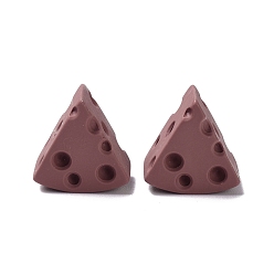 Sandy Brown Resin Cabochons, DIY Hair Accessories, Cheese, Sandy Brown, 19.5x19.5x11mm