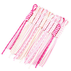 Mixed Color 10Pcs 5 Colors Polyester Pendant Decorations, for Bag, Mobile Phone Ornaments, Mixed Color, 272~277x17mm, 2pcs/color