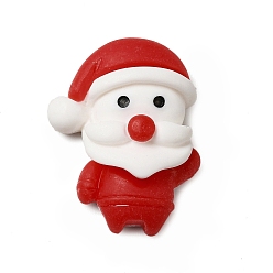 Santa Claus Кабошоны из непрозрачной смолы с рождественской тематикой, Дед Мороз, 25.5x20x8 мм