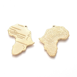 Золотой 304 подвески из нержавеющей стали, карта со словом, золотые, 35x30x2 мм, отверстие : 1.5 мм