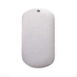 Stainless Steel Color Non-Tarnish 304 Stainless Steel Pendants, Stamping Blank Tag, Rectangle, Stainless Steel Color, 25x13x1mm, Hole: 1.2mm