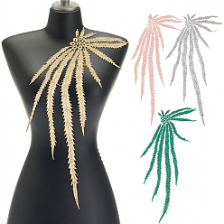 (52) Непрозрачная лаванда 4 шт 4 цвета полиэстер вышивка орнамент аксессуары, нашивка с кружевной аппликацией, швейные украшения, хвост феникса, разноцветные, 605x200x2 мм, 1 шт / цвет