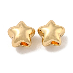 Golden Alloy Beads, Star, Golden, 8x8x6.5mm, Hole: 2mm