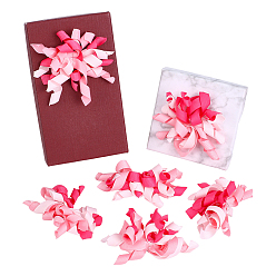 Pink 16шт. цветочные полиэстеровые украшения, для украшения упаковки подарочных коробок, розовые, 100~150x80~120x40~80 мм