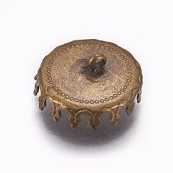 Античная Бронза Поручительств латуни кулон, для изготовления стеклянного кулона, крышка от бутылки, античная бронза, 13.5x6 мм, отверстия: 1.4 mm, Внутренний диаметр: 12 mm