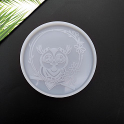 Сова Силиконовая форма для подставок своими руками, формы для литья смолы, для уф-смолы, изготовление изделий из эпоксидной смолы, белые, сова, 105 мм