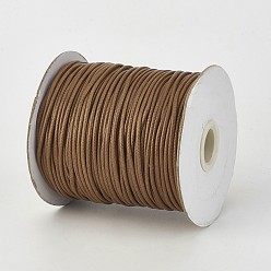 Camel Eco-Friendly Korean Waxed Polyester Cord, Camel, 2mm, about 90yards/roll(80m/roll)