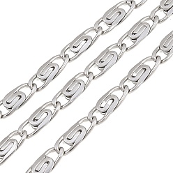 Нержавеющая Сталь Цвет 304 из нержавеющей стали lumachina цепи, несварные, с катушкой, цвет нержавеющей стали, 16x6x2 мм