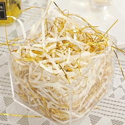 Желтая Старая Ткань  Бумажный крошечный наполнитель, для упаковки подарков и наполнения пасхальной корзины, старое кружево, 2~3 мм, 100 г / мешок