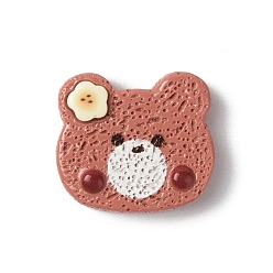 Медведь Симпатичные кабошоны из непрозрачной смолы, имитация печенья, медведь, 19.5x22x7.5 мм