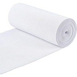 White Flat Elastic Rubber Band, Webbing Garment Sewing Accessories, for Sewing Waistband Elastic, White, 150mm, about 3.28 yards(3m)/strand