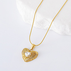 Золотой 3 шт. ожерелья из нержавеющей стали в форме сердца для женщин, золотые, 15.75 дюйм (40 см)