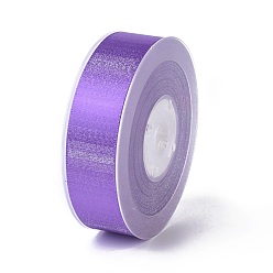 Violet Bleu Ruban satin polyester double face, avec couleur argent métallique, bleu violet, 1 pouces (25 mm), à propos de 100yards / roll (91.44m / roll)