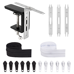 (52) Непрозрачная лаванда Наборы инструментов для застежек-молний, включая инструмент для установки молнии, нейлоновая застежка-молния, ползунки на молнии из цинкового сплава, разноцветные