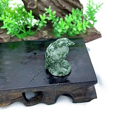 Камень с Зелеными Точками Натуральное зеленое пятно, украшение для скульптуры из яшмы, для домашнего офисного стола, орел, 30 мм