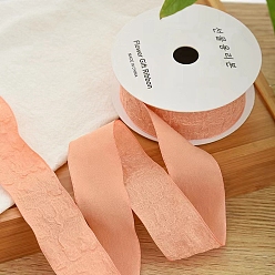 Salmón Claro 10 yardas de cintas de poliéster, accesorios de la ropa, embalaje de regalo, salmón claro, 1 pulgada (25 mm)