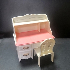 Белый Наборы мини-стульев из АБС-пластика, аксессуары для кукольного домика с микро-ландшафтом, притворяясь опорными украшениями, белые, 37x40x75 мм