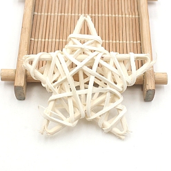 White Rattan Art Craft, Star Decorative Ball for Home Decoration, White, 60mm