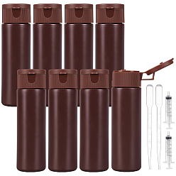 Коричневый 8шт. колонна из полипропиленовых пластиковых бутылок в упаковке, 2пластиковая капельница, 2шт. шприц для ручного дозирования клея винтового типа, кофе, 3.45x3x10.4 см