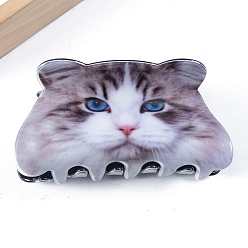 Розово-Коричневый Заколки для волос из ПВХ в форме кошачьих когтей, аксессуары для волос для женщин и девочек, розово-коричневый, 45x87x36 мм