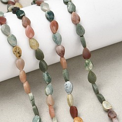 Alashan Agate Бусы из натурального алашанского агата, слеза, граненые, 6x4x2.5 мм, отверстие : 0.6 мм, около 62~68 шт / нитка, 15.16~15.55'' (38.5~39.5 см)