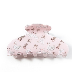 Розовый Заколки для волос из пвх, туманная роза, 91x42 мм