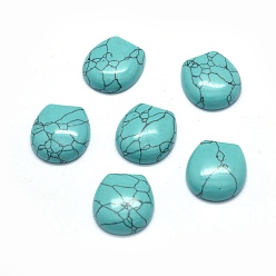 Synthetic Turquoise Synthetic Turquoise Cabochons, Oval, Dyed, 22x20.5x6~7mm