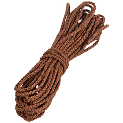 Седло Коричневый 10 круглый плетеный шнур из искусственной кожи, для декора подушек, седло коричневый, 5 мм, около 10.94 ярдов (10 м) / рулон