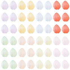 (52) Непрозрачная лаванда 114 шт. прозрачные пластиковые подвески, лепесток, с блеском порошок, разноцветные, 22.5~23x19x6 мм, отверстие : 1.8 мм