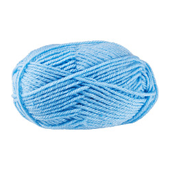 Light Sky Blue 25G Acrylic Fiber Yarns, for Knitting & Crochet, Round, Light Sky Blue, 2mm