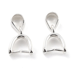 Серебро 925 зажим для зажима льда из стерлингового серебра, серебряные, 10x8x2 мм, отверстие : 5x3.5 мм, внутренний диаметр: 4.5 мм, штифты : 0.7 мм