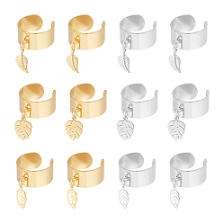 Лист 10 шт. 10 стиль 304 набор открытых манжет из нержавеющей стали, штабелируемые кольца с подвесками, лист, внутренний диаметр: 17~18 мм, 1 шт / стиль