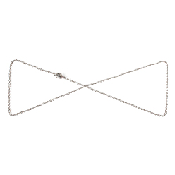 Color de Acero Inoxidable 304 cadena cable unisex de acero inoxidable para collar, con cierre de langosta, color acero inoxidable, 19.7 pulgada (50 cm) x 0.19x0.05 cm