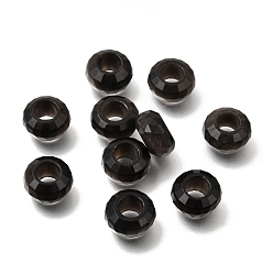 Silver Sheen Obsidian Натуральные красные серебристые бусины из обсидиана, бусины с большим отверстием, граненые, рондель, 13x7.5 мм, отверстие : 6 мм