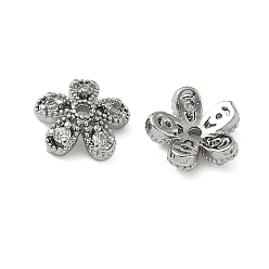 Pink Колпачки для бусин из прозрачного кубического циркония из латуни, цветок, розовые, 7.5x8.5x2.5 мм, отверстие : 1 мм