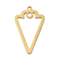 Golden 201 Stainless Steel Connector Charms, Triangle Links, Golden, 27x16x1mm, Hole: 1.5~2mm