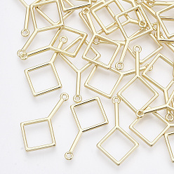 Light Gold Подвески из сплава , ромб, золотой свет, 29x17x2 мм, отверстие : 1.6 мм