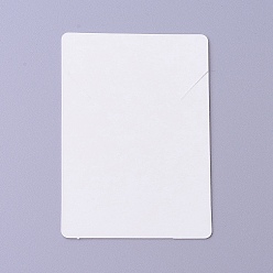 White Cardboard Necklace Display Cards, Rectangle with Phrase Hand Made with Love, White, 6.95x5x0.05cm