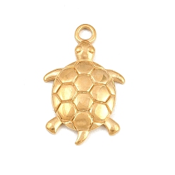 Doré  Pendentifs en acier inoxydable, charmes de tortue, or, 304mm, Trou: 23x14.5x2.5mm