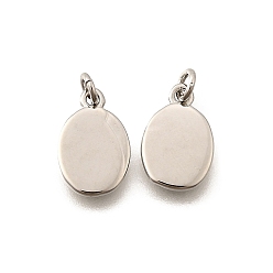 Oval Латунь прелести, стойки покрытие, прочное покрытие, платина, без кадмия и без свинца, с целью перехода в кольце, овальные, 12x7.5x1.5 мм, отверстие : 2 мм